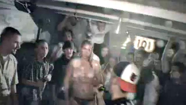 Jello party coed wrestle in voyeur party scene