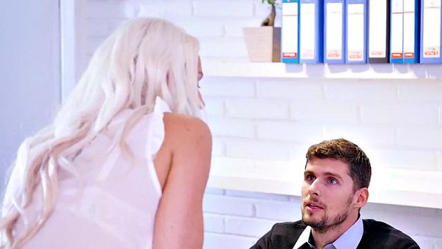 Big-titted secretary banged by security on work break