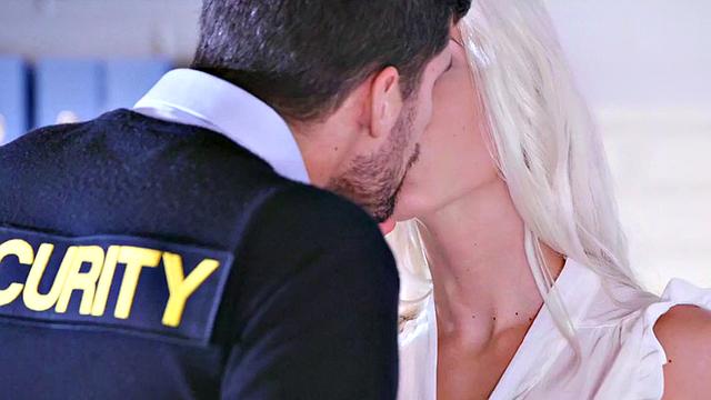 Big-titted secretary banged by security on work break