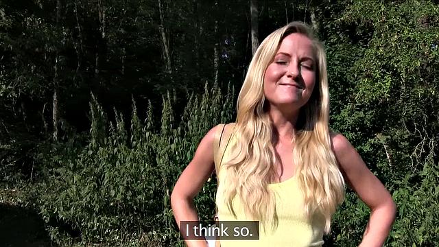 Petite blonde with tight pussy loves a big cock