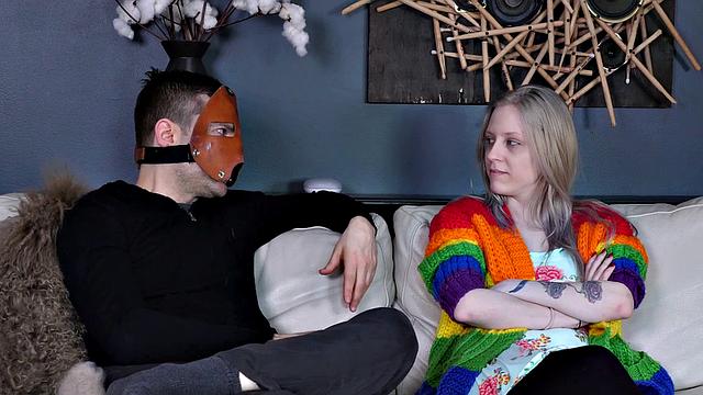 Degraded teen takes dildo up ass