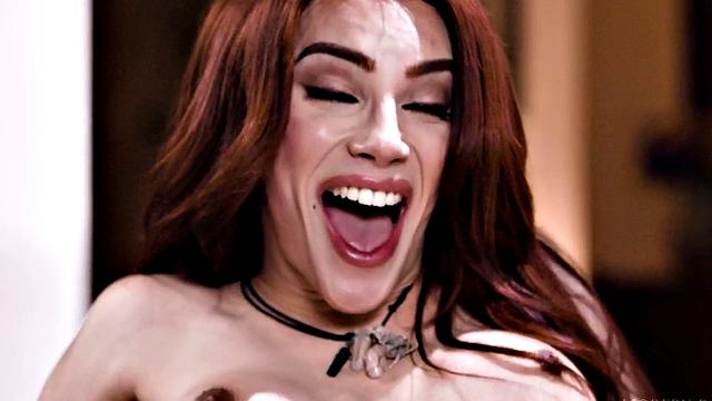 Redhead slut fucked by big dick in wet pussy