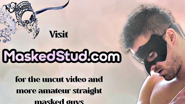 Chiseled god strips and tugs cock