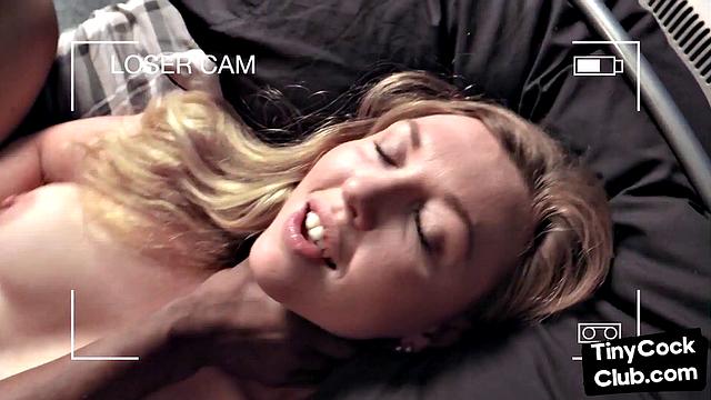 IR babe fucked in front voyeur with small dickie