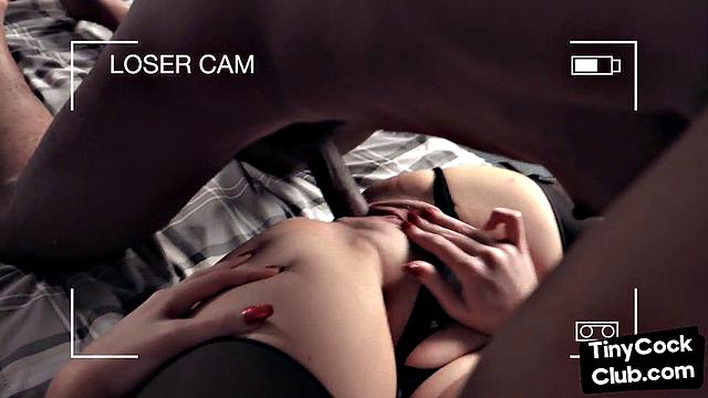 IR babe fucked in front voyeur with small dickie