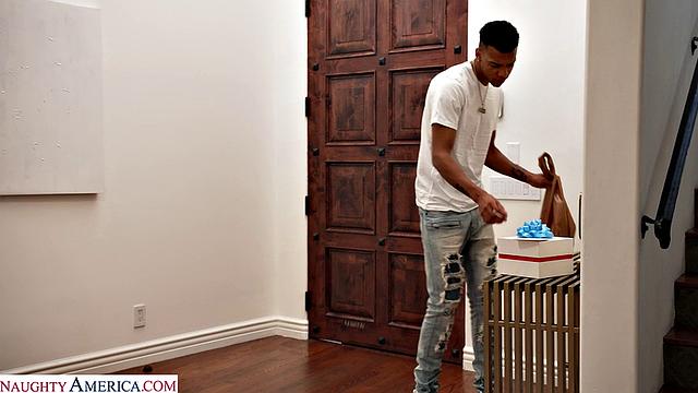 Legendary busty blonde MILF Nikki Benz gives friend a birthday fucking