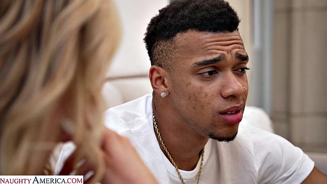 Legendary busty blonde MILF Nikki Benz gives friend a birthday fucking