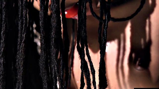 Ebony sub fingered and analfucked