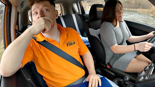 Busty student fucked in doggystyle by teacher