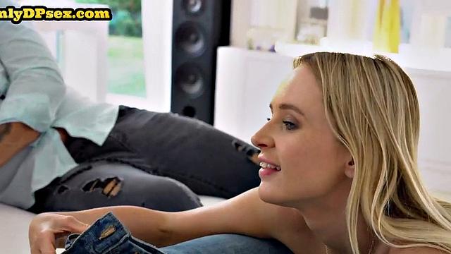 Busty babe craving for DP 3some