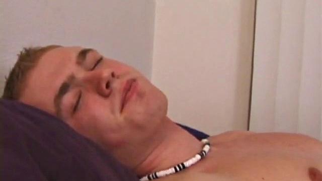 Brett, a blond straight guy, was approached by the director to do a solo scene. On the day of the shoot he brought his curious gay roommate, Kyle, along to check out the experience. What followed seems very and somewhat innocent.