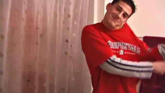 Brett, a blond straight guy, was approached by the director to do a solo scene. On the day of the shoot he brought his curious gay roommate, Kyle, along to check out the experience. What followed seems very and somewhat innocent.