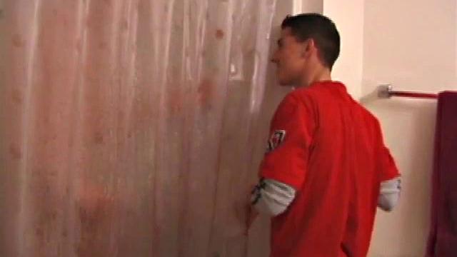 Brett, a blond straight guy, was approached by the director to do a solo scene. On the day of the shoot he brought his curious gay roommate, Kyle, along to check out the experience. What followed seems very and somewhat innocent.