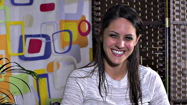 Public BDSM sub sucking dick and pussy licking in crowd