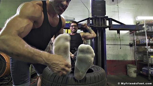 Mechanic Ryan Bones Gets Tickled - Ryan Bones
