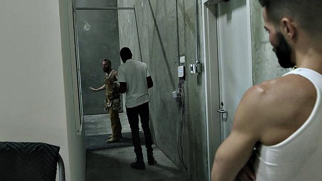 Taboo 3some between bareback and rimjob loving studs