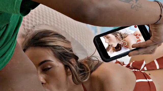 Lucky short guy fucks mature bae after deepthroating