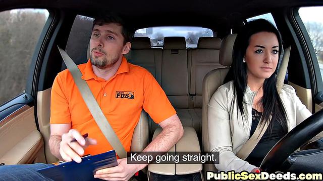 Big babe cockriding her instructor