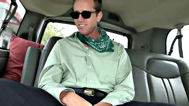 Tricked str8 stud bareback fucked by guy in pickup bus