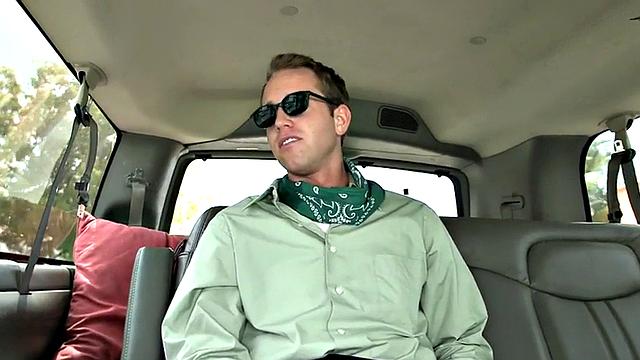 Tricked str8 stud bareback fucked by guy in pickup bus