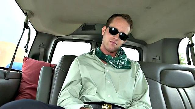 Tricked str8 stud bareback fucked by guy in pickup bus