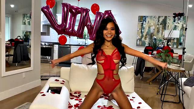 Asian Babe Vina Sky gets interviewed in an Exclusive Scene