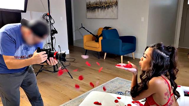 Asian Babe Vina Sky gets interviewed in an Exclusive Scene