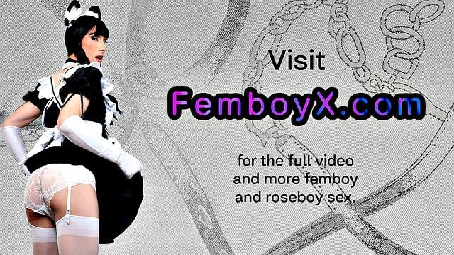 Sweet femboi beauty rides cock