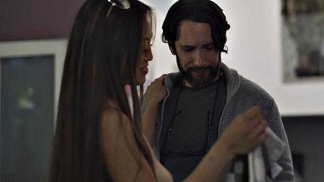 Petite cocksucking Asian bae fucked by big dick in pussy