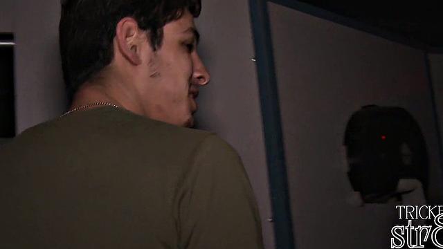 Fooled gloryhole amateur with BJ