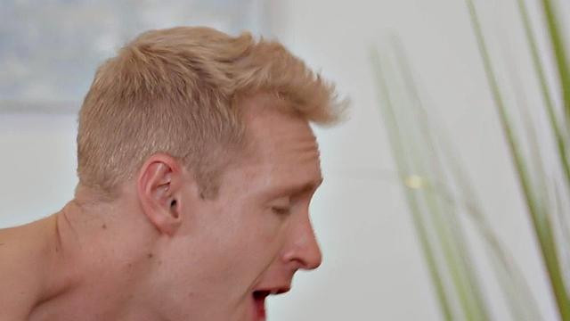 69 blond jock barebacked in ass by tattooed BF