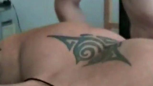 German pierced and tattooed stud banged from behind