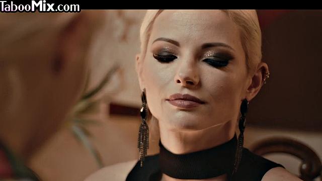 Sweet lesbo maid gets facesitting by boss