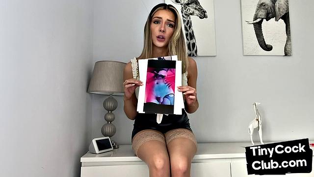 Amateur SPH domina humiliates small cocks in solo video