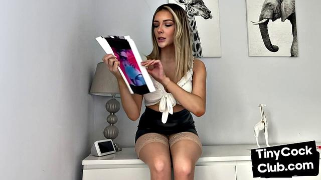 Amateur SPH domina humiliates small cocks in solo video