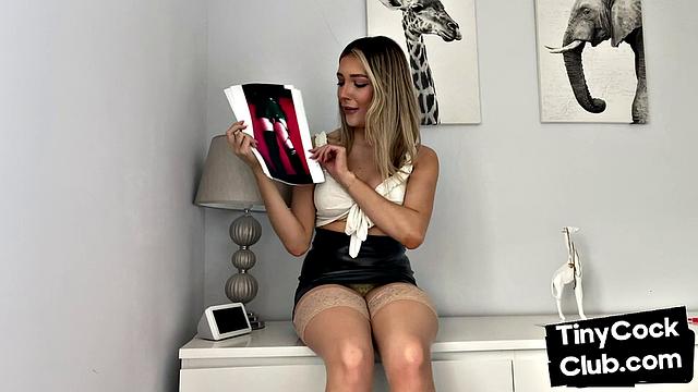 Amateur SPH domina humiliates small cocks in solo video