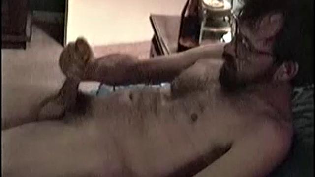 henry handles a hard day at work with a little hands-on stress relief from the guys