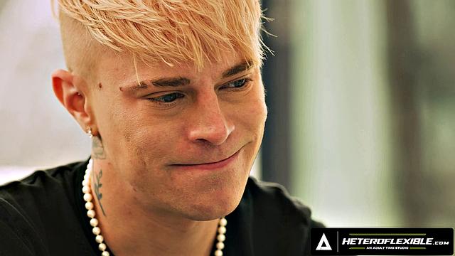 HETEROFLEXIBLE - Kinky Chris Damned PREPARES Harley Xavier & Adam Awbride For Double Dildo