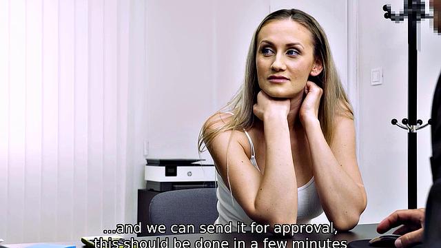 LOAN4K. Lady with hot round tits gets sum of money borrowed after sex