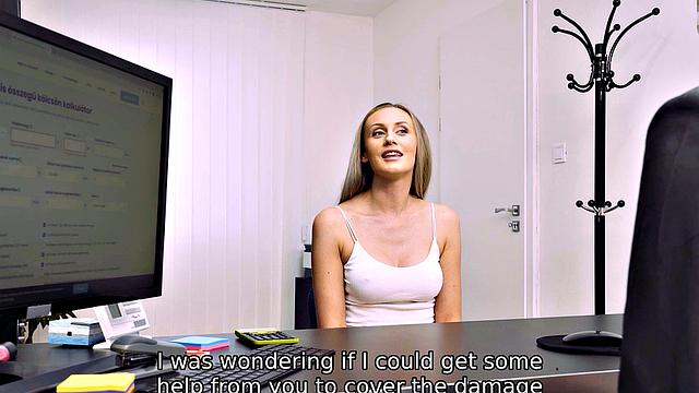 LOAN4K. Lady with hot round tits gets sum of money borrowed after sex