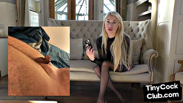 SPH petite domina makes fun of small cocks in solo