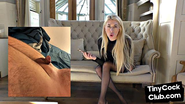 SPH petite domina makes fun of small cocks in solo