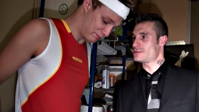Amateur boxer fucks judge in basement after round