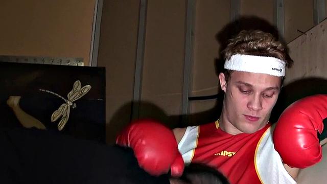 Amateur boxer fucks judge in basement after round