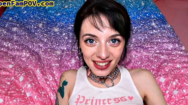 Petite 21yo stepdaughter POV nailed in stepdaddy sex