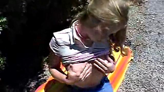 Sexy Teen April Does A Little Gardening