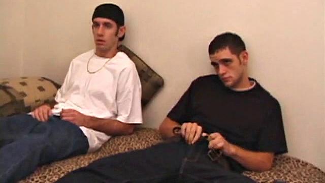 If you like skater boys, then Bama and Tag are for you. They start stroking each other while watching a porn video, and then take turns sucking each other's cock in a shy way.