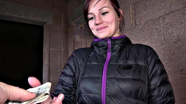 Watch this sexy brown-haired babe get pounded from behind while getting a massage