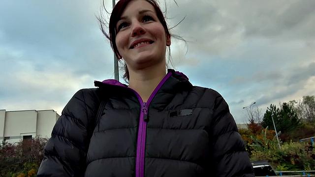 Watch this sexy brown-haired babe get pounded from behind while getting a massage