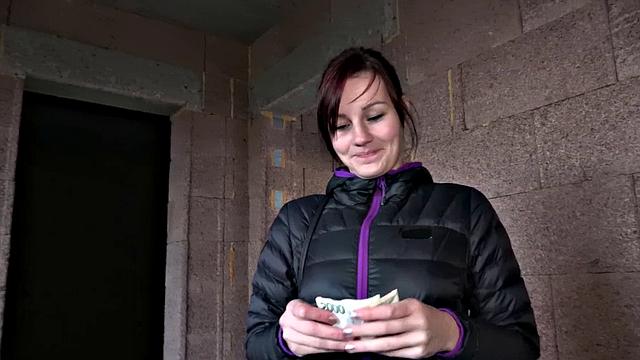 Watch this sexy brown-haired babe get pounded from behind while getting a massage